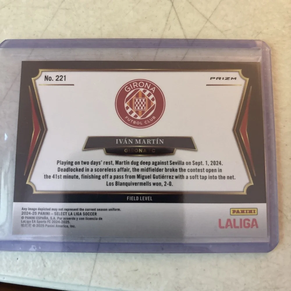 2024-25 Panini Select La Liga Purple Mojo Prizm Field‎ Level #221 Ivan Martin